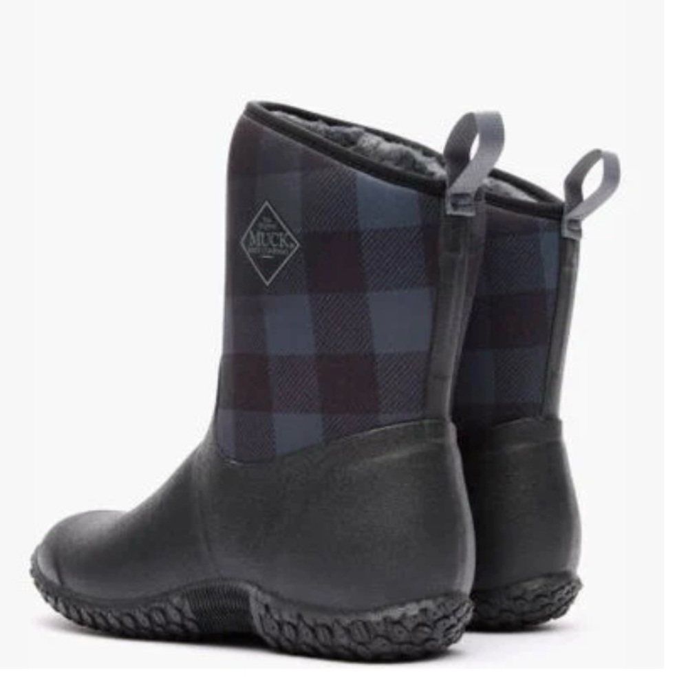 Women's Muck Black and Blue Boots - Picture 3 of 5